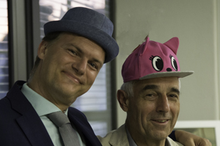 Roland Glassl and Markus Nyikos at the German Hat Museum